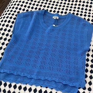 525 America Blue V-Neck Sweater